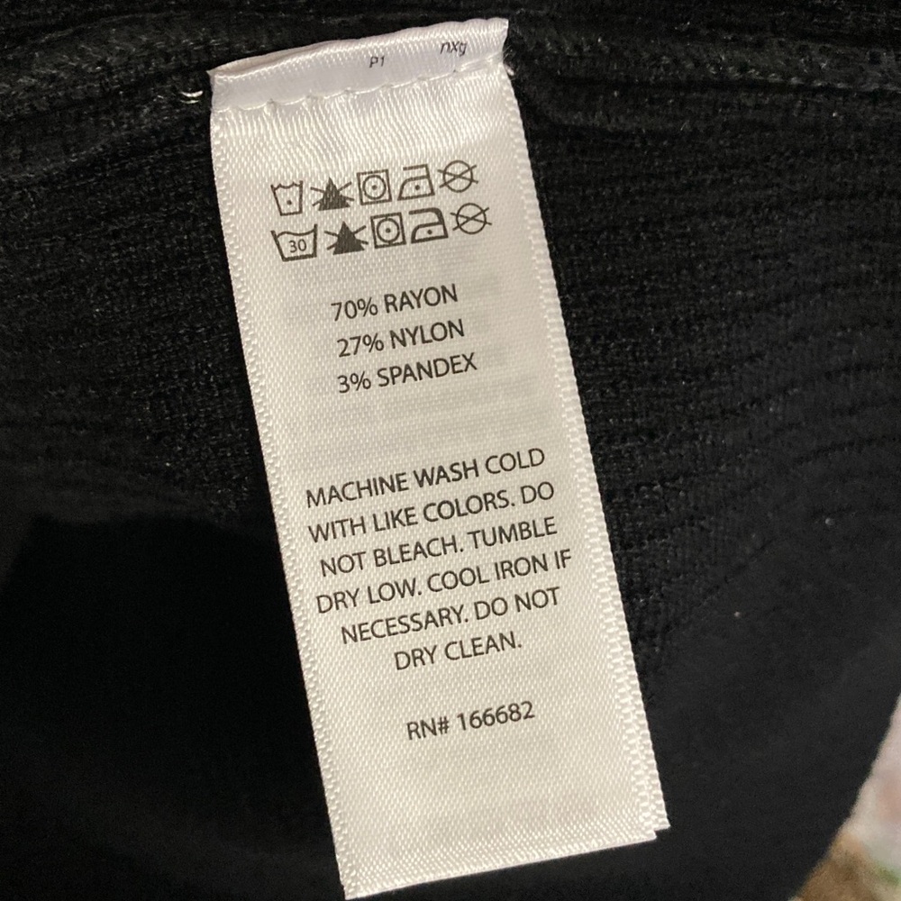 H Halston Heritage Black Ribbed Tank Top, Sleeveless Shirt, Size Large - Picture 8 of 9